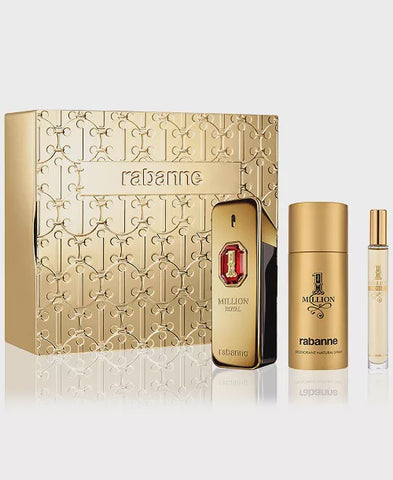 1 Million Royal Men Gift Set 3.4oz EDP & 5.1oz Deo Spray & .34oz EDP