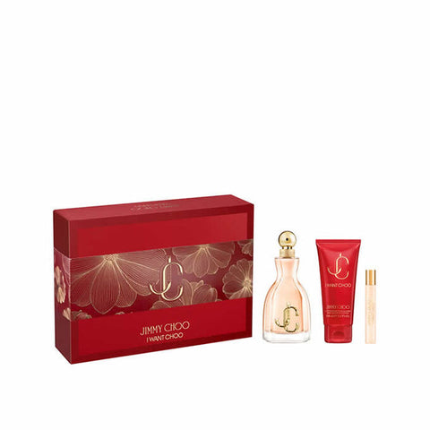 Jimmy Choo I Want Choo Set 3.3 oz EDP & .25oz Mini & 3.4oz Body Lotion