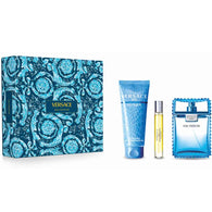 Versace Man Eau Fraiche 3.4oz EDT & 5oz Shower Gel & .34oz EDT Mini Spray