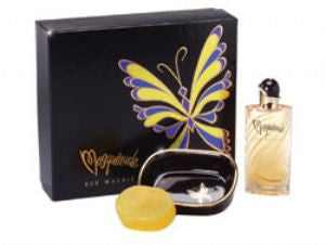 MASQUERADE For Women by Bob Mackie EDT 3.3 OZ. / PERFUMED SOAP 3.2 / SOAP HOLDER - Aura Fragrances