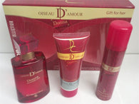 OISEAU D'AMOUR For Women by Dorall Collection EDP 3.3 oz./ B. L. 3.3 OZ. /DEO 2.5 OZ. - Aura Fragrances